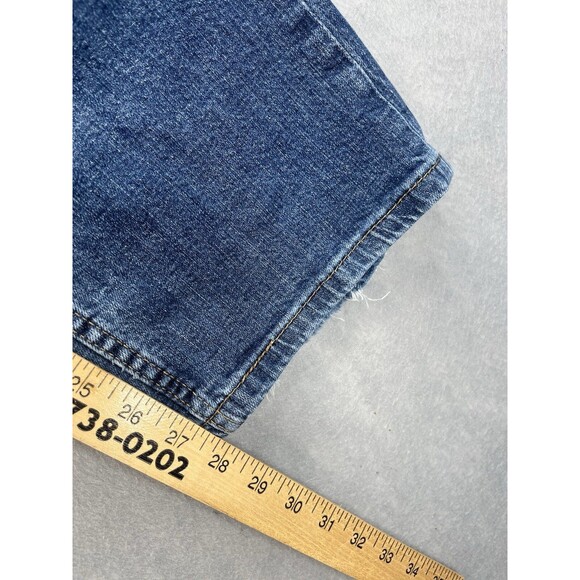 Levis 505 Men 36x30 Regular Blue Jeans Medium Wash Denim Cotton Stretch - Picture 8 of 11